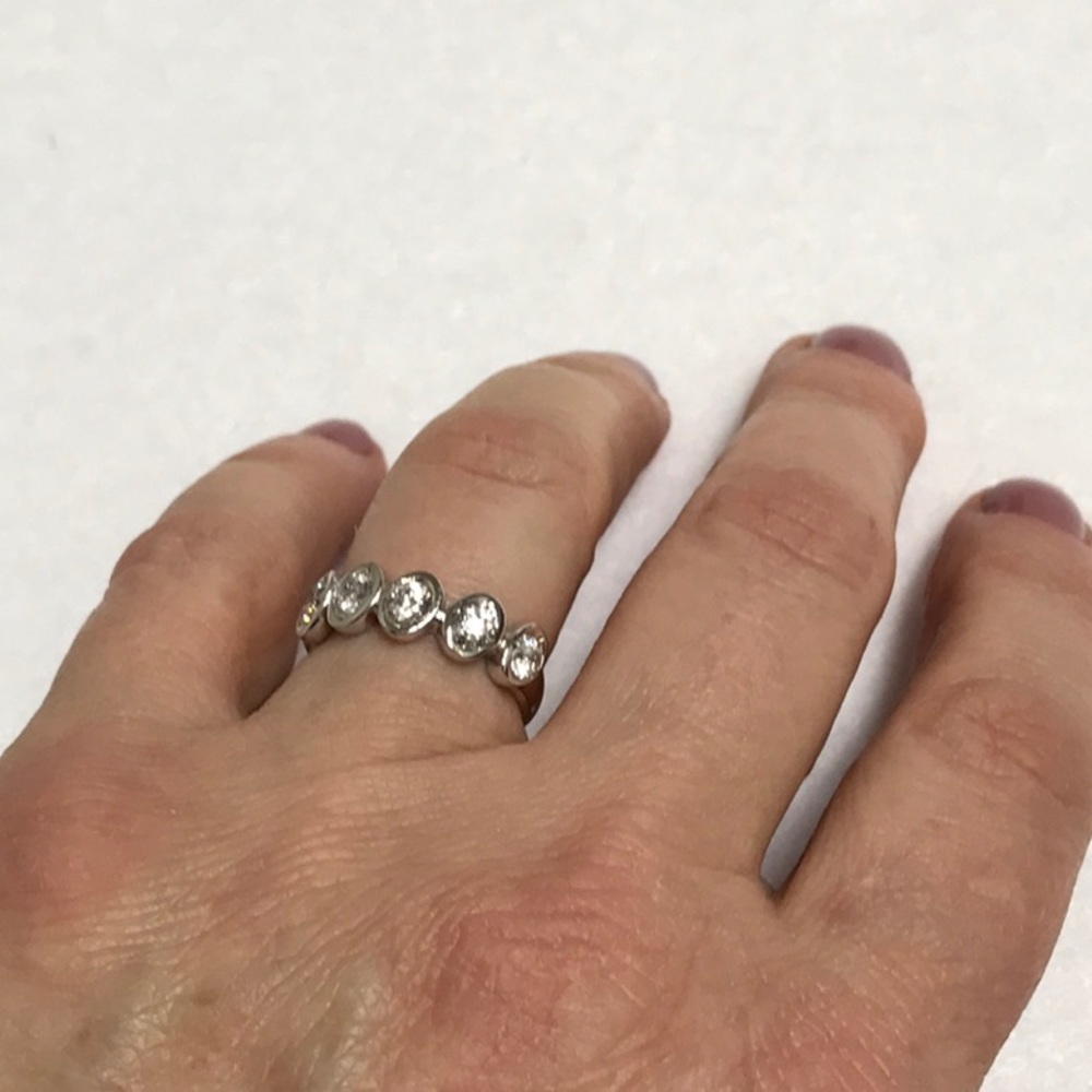 Solid 14K White and Yellow Gold Ring - Picture 6 of 6